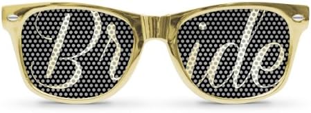 BRIDE Gold Retro Party Sunglasses