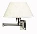 Kenroy Home 30110BS Simplicity Wall-Mounted 150-Watt Swing-Arm Lamp, Brushed Steel