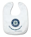 MLB Seattle Mariners White Snap Bib with Team Logo
