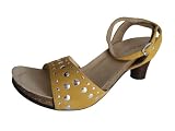 Andres Machado Women's YELLOW Suede Sandals Big Size Shoes