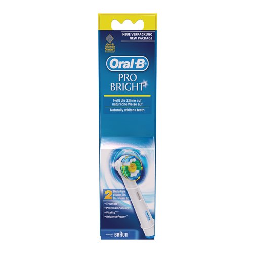 Braun Oral-B Aufsteckbürsten ProBright 2er (für alle rotierenden Zahnbürsten von Oral-B)