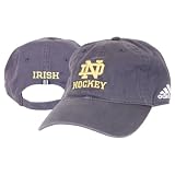 University of Notre Dame Fighting Irish Slouch Fit Adjustable Sport Hat(Hockey) - Faded Navy