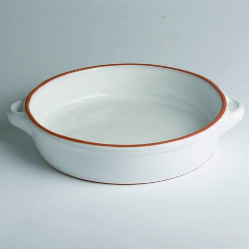 Jardin Terracotta White Round Baker