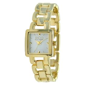 Rica Lewis - 9076932 - Montre Femme - Quartz Analogique - Cadran Blanc - Bracelet M�tal Dor�