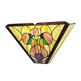 Ram Lighting 12 Mission Lotus Wall Sconce Stained Glass
