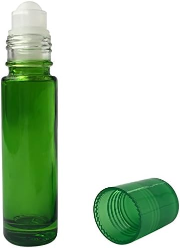 200 New Green 10ml (1/3oz) Glass Roll On Bottles from The Essential Shop