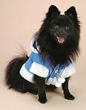 Pooch+Plus Blue Frost Fleece Coat w/ Hood / Medium 14 - 18