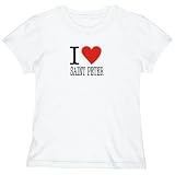 T-Shirt Woman White  Love Classic Saint Peter  Dominica City