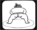 Decorated Mouse Pad with man, sumo, 