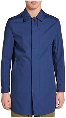 Mackintosh Blue Dunkled Nylon Button Front Raincoat 38 Regular 38R Windbreaker