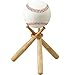 TIHOOD 1 Pack Baseball Stand Baseball Stand Holder Wooden Base Ball Stand Display Holder