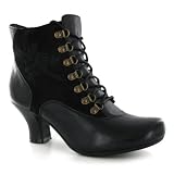 Hush Puppies Giana Black Leather Womens Boots