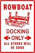ROWBOAT PARKING paddle boat sport new sign
