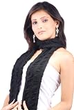 Knitted Self Design Scarf Muffler - Black Checks Stripes Fashion Accessory in 3 more colors