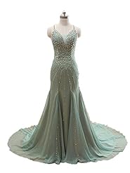 Sexy Crystal  Spaghetti Strap Evening Dress/Prom Dress/Party Dress  With Rhinestones