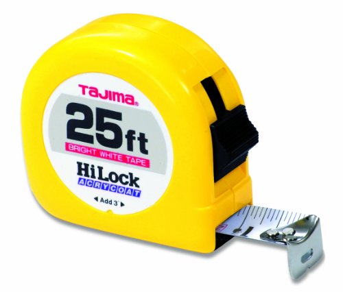 Tajima HL-25BW 25' Standard Scale Tape Measure with 1