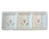 Pfaltzgraff Flower Garden 3-Section Divided Tray