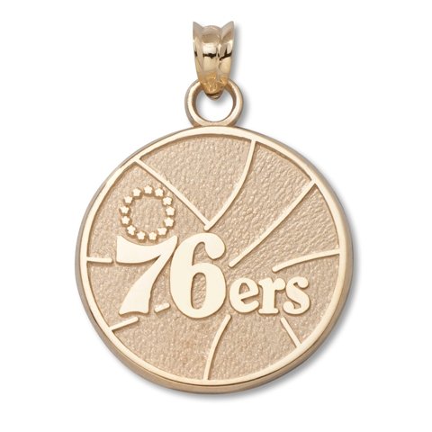 76ers 10k Gold Logo Pendant