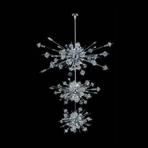 Opera Starburst Chandelier in Chrome