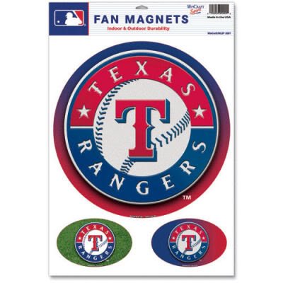TEXAS RANGERS OFFICIAL LOGO CAR MAGNET SET