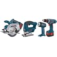 Factory-Reconditioned Bosch 92614DCJF-RT 14.4 Volt Compact Tough Drill/Circular Saw/Jigsaw/Flashlight Kit