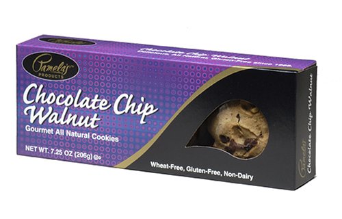 Pamela's Products Chocolate Chip Walnut Cookies, 7.25-Ounce Boxes (Pack of 6)