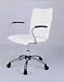 Kitchen & Housewares : Powell Teen Trends Chrome Plated Desk Chair with White Vinyl Fabric