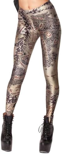 Ninimour- Digital Print Leggings (AMS069) (khaki)