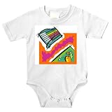 Onesie with pencil, horse, drawing, art, paper, crayon