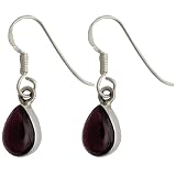 Bijoux indiens pour femme - Boucles d'oreilles Argent et Grenatpar ShalinIndia