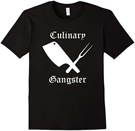 Men's Funny Chef T-Shirts - Culinary Gangster Master Chef Tees 3XL Black