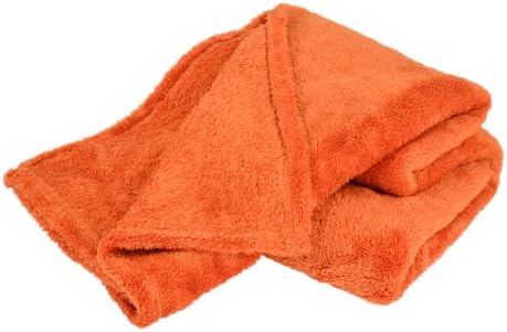 Bedford Cottage Cozy Fleece Throw, 50 by 60-Inch, Tangerine