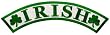 Irish Rocker Embroidered Patch Lucky Clover Shamrock Iron-On Ireland Biker Emblem