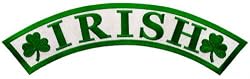 Irish Rocker Embroidered Patch Lucky Clover Shamrock Iron-On Ireland Biker Emblem