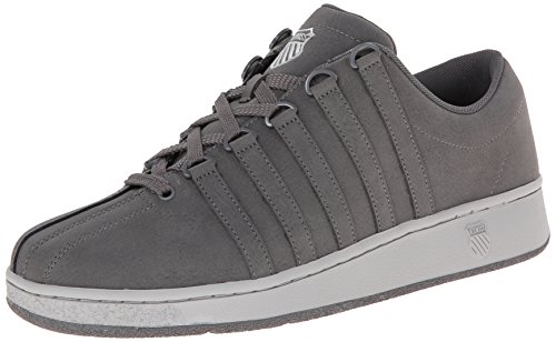 K-SWISS Men's Classic Luxury Edition Lace-Up Fashion Sneaker,Charcoal/Gull Gray,12 M US