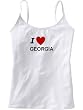 I LOVE GEORGIA - State Series - White Women's / Girls Camisole (Girlie / Babydoll)