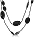 Faceted Black Onyx Beaded Necklace, 43"