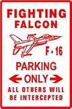 F-16 FIGHTING FALCON PARKING sign plane