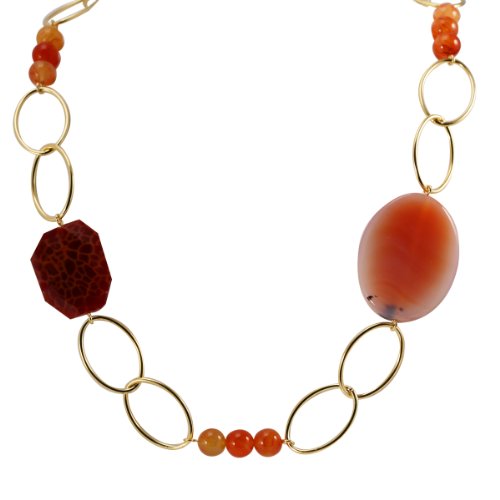 Bella Donna Damen-Collier Achat Carneol 636538 Preisvergleich