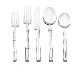 Hampton Forge Silversmith Bamboo Mirror 45-Piece Flatware Set