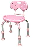 Mr.安心 シャワーベンチ コンパクト ワンタッチ(背調節付き) ピンク 【介護保険適用品】
