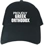 CAPS BLACK EMBROIDERY " PROUDLY GREEK ORTHODOX "