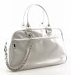 Chinese Laundry Medium White Patent Chains Vegan Satchel