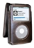 Exspect iPod Black Leather Case - iPod Video 30GB, 60GB, 80GB And iPod Classic 80GB & 160GB