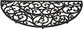 Cast Half Circle Scroll Doormat Black/bronze with Raised Rubber Feet