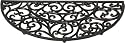 Cast Half Circle Scroll Doormat Black/bronze with Raised Rubber Feet