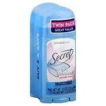 Secret Antiperspirant/Deodorant, Invisible Solid, Powder Fresh, Twin Pack 2.6 Oz. Each