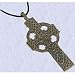 medieval celtic cross necklace gothic pewter pendant (The Digital Angel Decor)