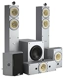 Crystal Acoustics TX-D12 Home Theater Speaker System with 12 THX SELECT Certified Subwoofer, Silver