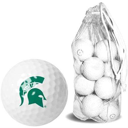 Michigan State Spartans Msu Ncaa Clear Pack 15 Golf Balls